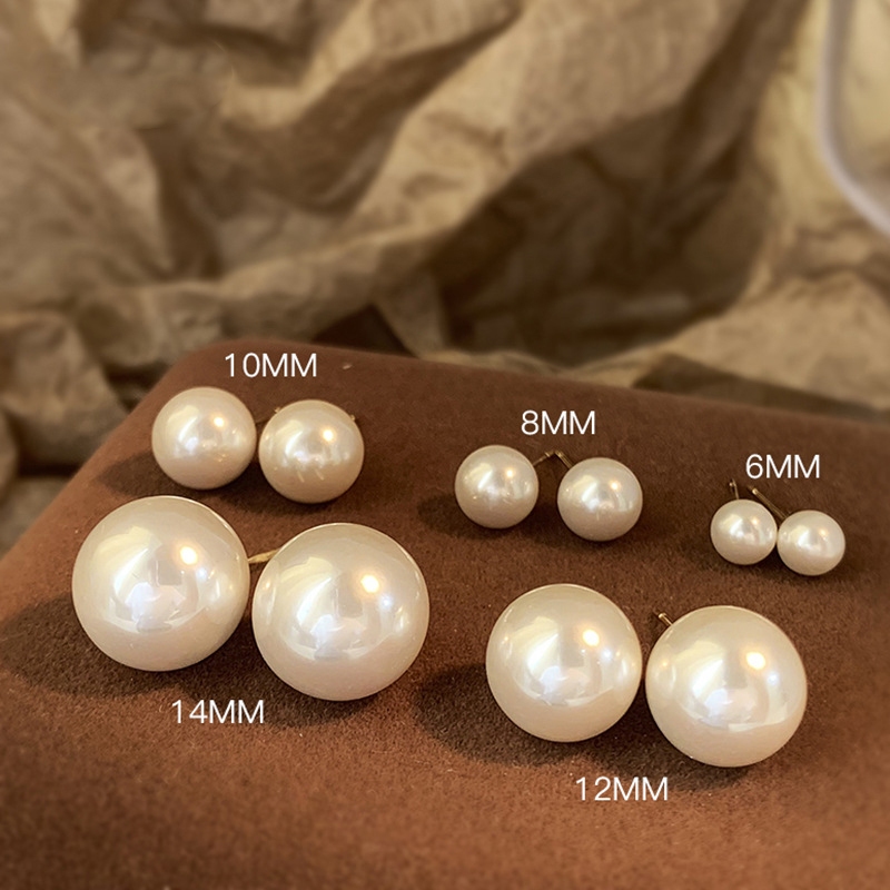 ต่างหูเข็มเงิน 925 ประดับมุก สไตล์เกาหลี ฝรั่งเศส เรโทร สําหรับผู้หญิง