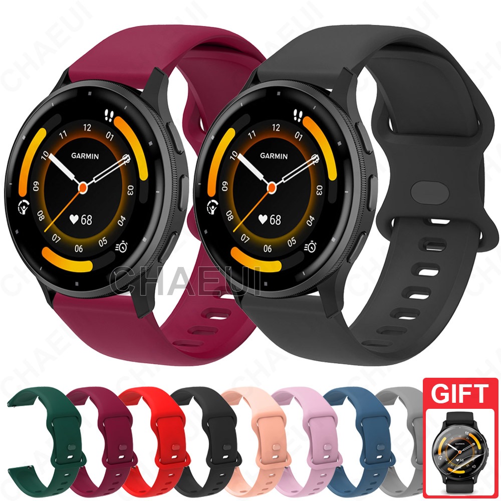 สายรัดซิลิโคนเปลี่ยนสร้อยข้อมืออุปกรณ์เสริมสําหรับ Garmin Venu 4 45mm / Venu 3/2 Plus / Venu 2
