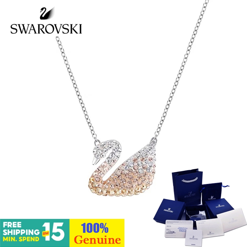 Swarovski Official Store ICONIC SWAN สร้อยคอโซ่เงิน จี้รูปหงส์ ประดับคริสตัล เครื่องประดับ สําหรับผู้หญิง