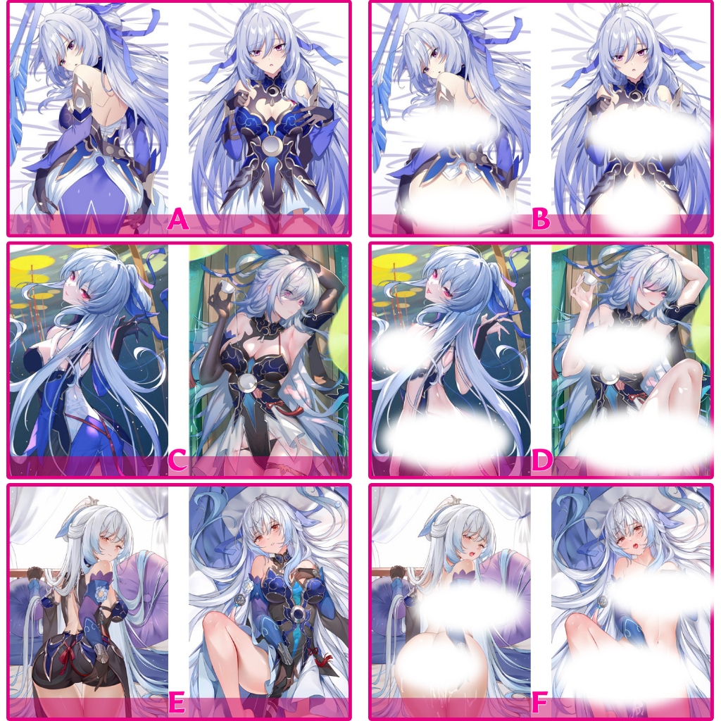 Honkai: ปลอกหมอน ลายอนิเมะ Star Rail Fuxuan Jingliu Dakimakura 2 ทาง ขนาด 40x60 ซม. - รูปที่ 2