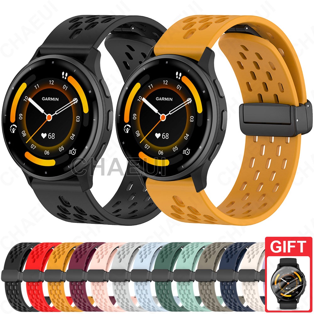 สายรัดซิลิโคนอุปกรณ์เสริมระบายอากาศสร้อยข้อมือสําหรับ Garmin Venu 4 45mm / Venu 3/2 Plus / Venu 2