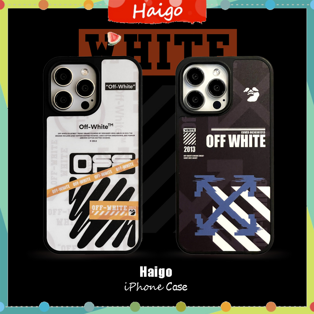 เคสโทรศัพท์อะคริลิคแข็งแฟชั่น OFFWH1TE เหมาะสําหรับ iPhone 16 16PRO 16PROMAX 15 14 13 12 Mini 11 PRO