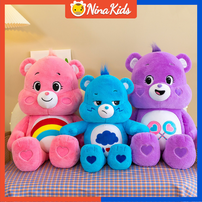 Care Bears ตุ๊กตาหมีแคร์แบร์ สีชมพู สีฟ้า ขนาด 28 ซม. - 38 ซม. เหมาะกับของขวัญวันเกิด สําหรับเด็กผู้หญิง