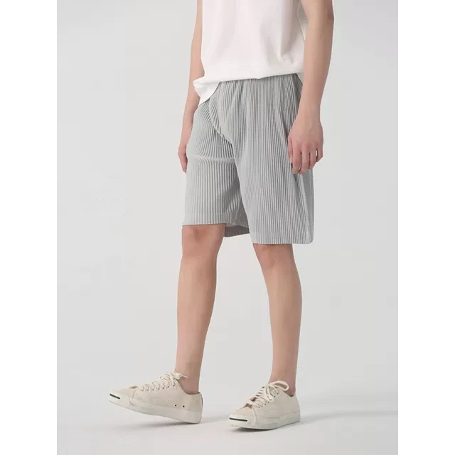 ⚡️พร้อมส่ง ส่งไว ส่งด่วน⚡️  Miyake กางเกงขาสั้นลําลอง ผ้าเดรป ทรงหลวม สีพื้น แฟชั่นฤดูร้อน สําหรับผู้ชาย