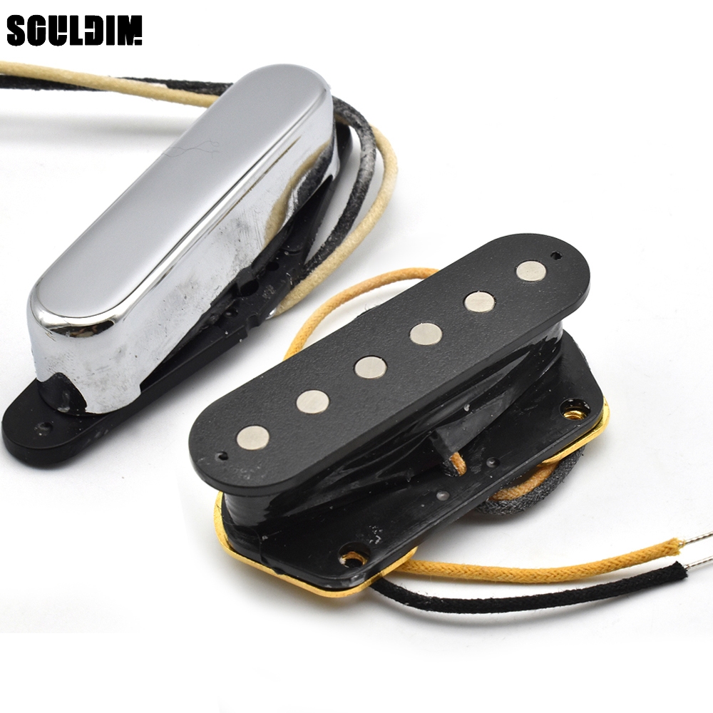 Alnico 5 กีตาร์ไฟฟ้ารถกระบะปิดผนึกคอสะพานรถกระบะสําหรับ FD TL กีตาร์ไฟฟ้า Chrome Guitarra อุปกรณ์เสริม