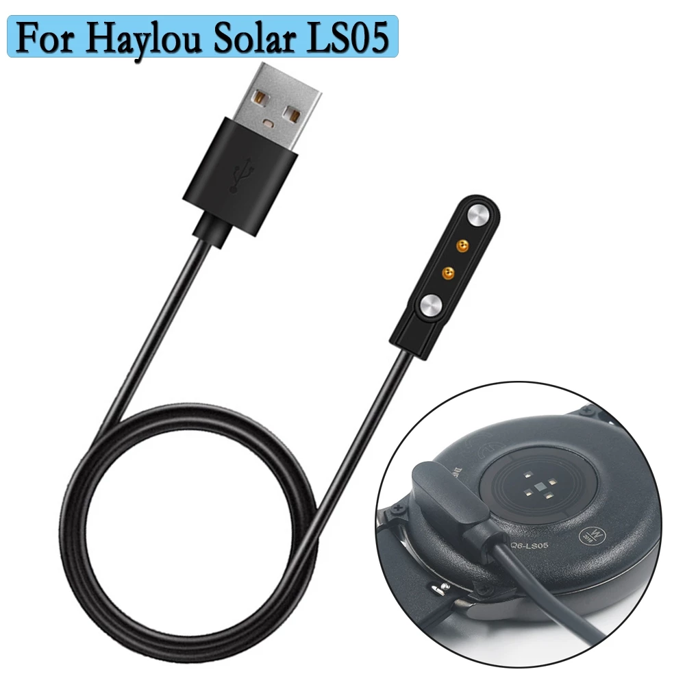 สายชาร์จ USB 1 เมตร สําหรับ Xiaomi Haylou Solar LS05 สายชาร์จนาฬิกา สายชาร์จ แบบพกพา อุปกรณ์เสริมนาฬิกา