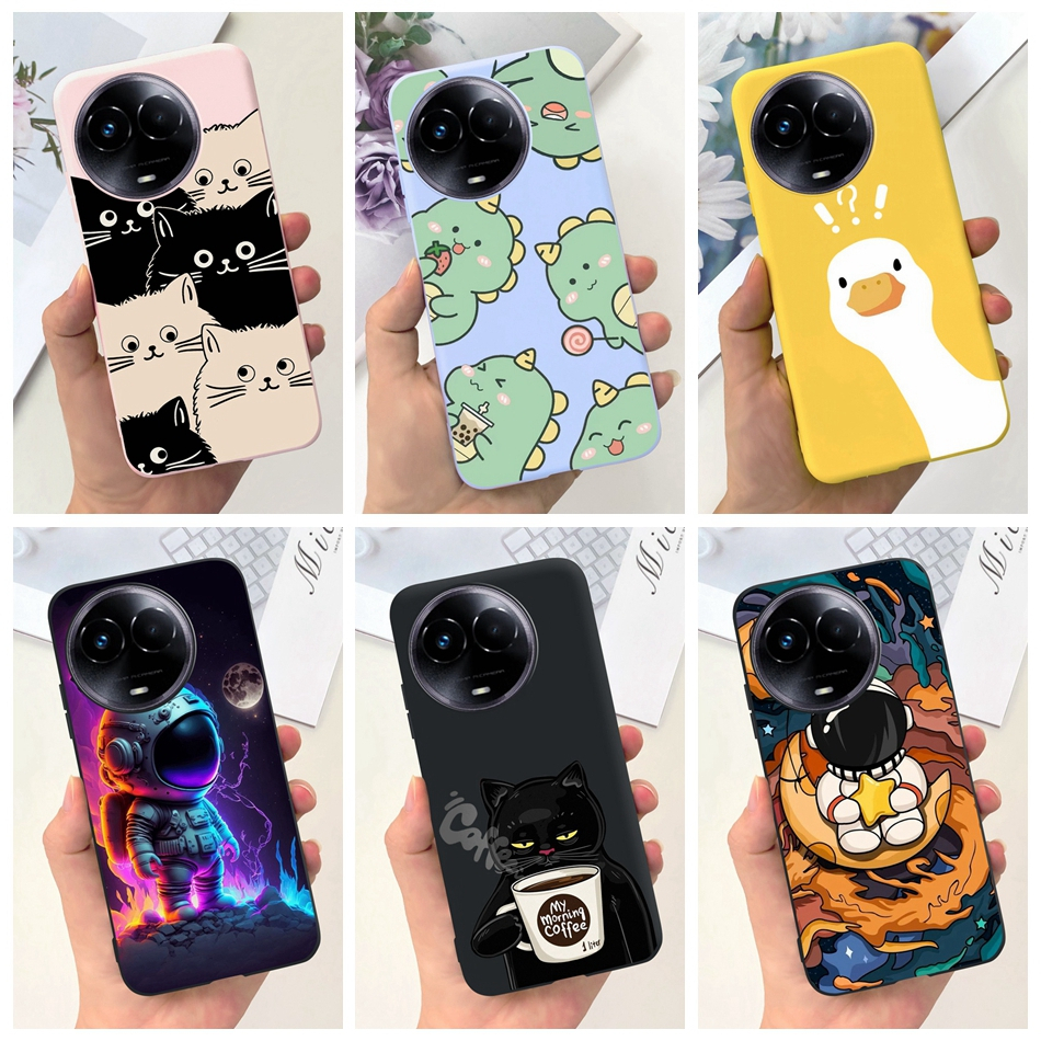 เคสโทรศัพท์มือถือ ซิลิโคนนิ่ม TPU ลายการ์ตูนเป็ด นักบินอวกาศ แมว ไดโนเสาร์น่ารัก สําหรับ Realme 11 5G 11x RMX3780 RMX3785 Realme11x 11 5G