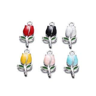 St. kunkka จี้ดอกทิวลิป โลหะผสม 4 ชิ้น สําหรับทําเครื่องประด…