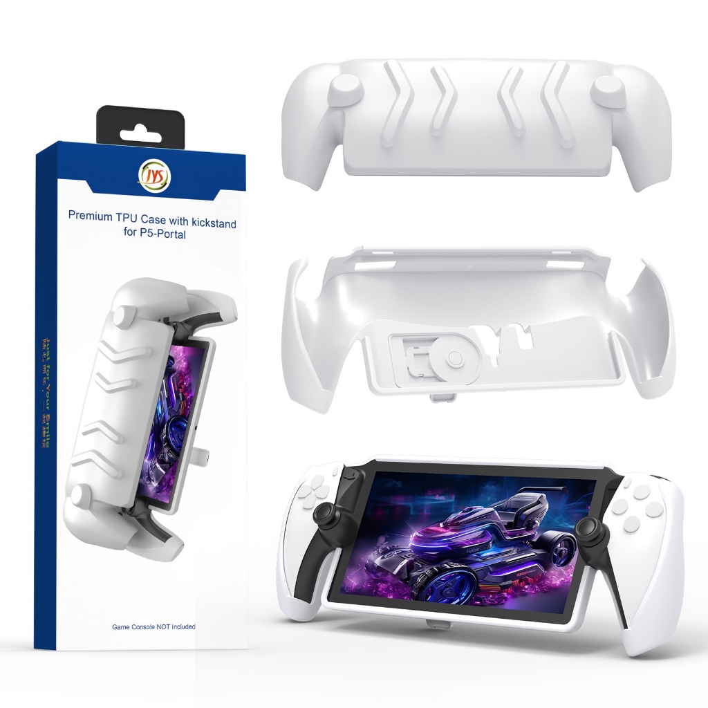 Jys เคส TPU ป้องกัน พร้อมขาตั้ง และกรอบด้านหน้า ถอดออกได้ สําหรับ PS5 Portal