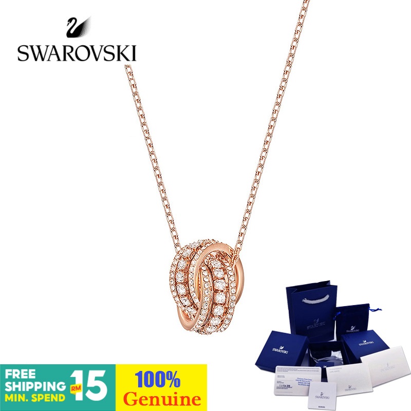 Swarovski สร้อยคอเงิน 100% จี้คริสตัล รูปหงส์ สีม่วง ไม่จางหาย ของขวัญวันเกิด สําหรับผู้หญิง