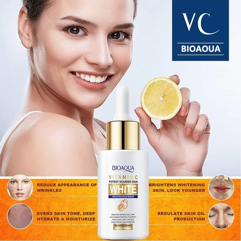 BIOAOUA เซรั่มวิตามินซีผสมสด บำรุงผิวใส ลดรอยดำ หน้าใสเร่งด่วน เอสเซ้นส์น้ำตบเพิ่มความชุ่มชื้น มี อย. thumbnail 5