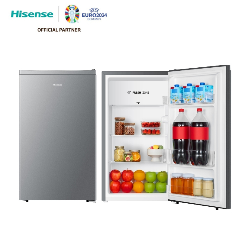 Hisense ตู้เย็น 1 ประตู 1.6Q/3.4Q รุ่น RR121D4TGN สีเงิน Refrigerator