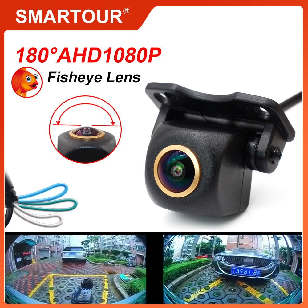 Smartour 4K AHD 1920*1080P เลนส์ฟิชอาย กล้องมองหลัง HD มองเห็นที่มืด สําหรับ Android Display