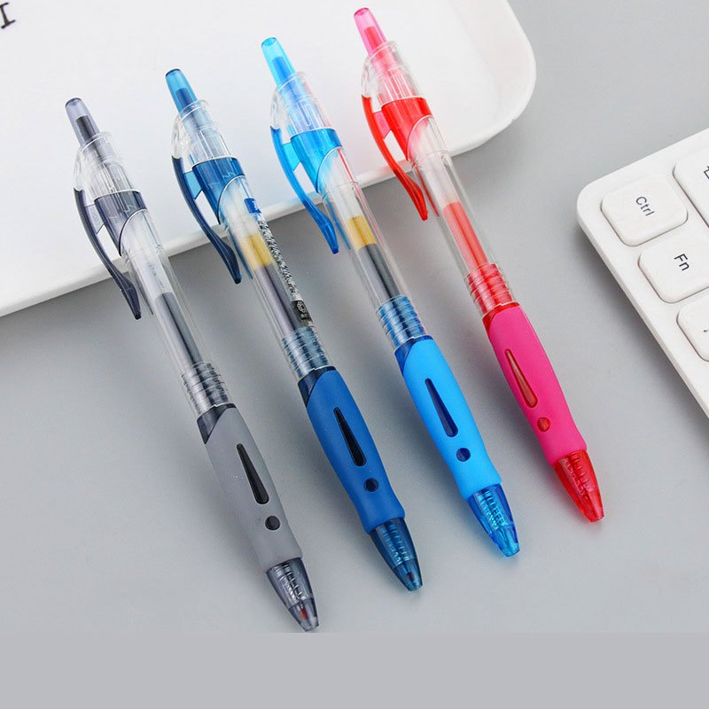 ปากกาเจล ขนาดเส้น0.5mm แบบกด มี 3สี ให้เลือก มีไส้เปลี่ยน หมึกเจลคุณภาพดี (ราคาต่อด้าม) #เครื่องเขียน#office