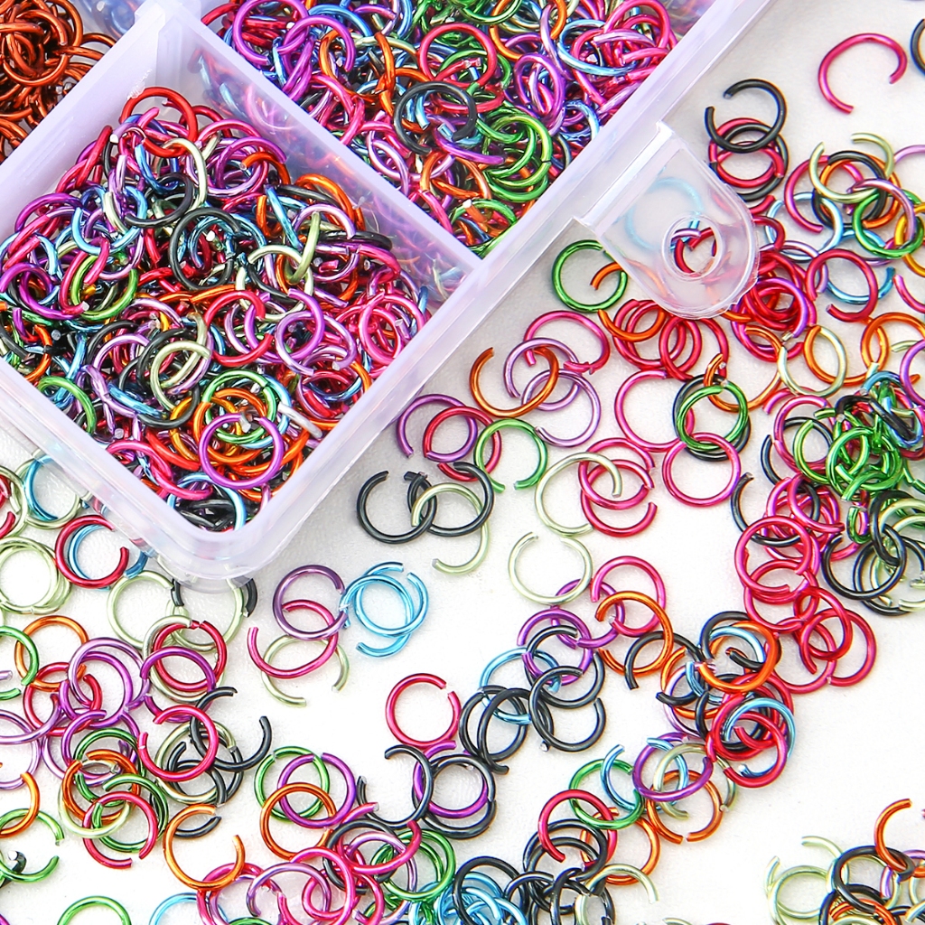 [0.8 X6 มม.] ชุดกล่องแหวนอะลูมิเนียม 10 ช่อง แฮนด์เมด DIY สําหรับทําเครื่องประดับ แหวน