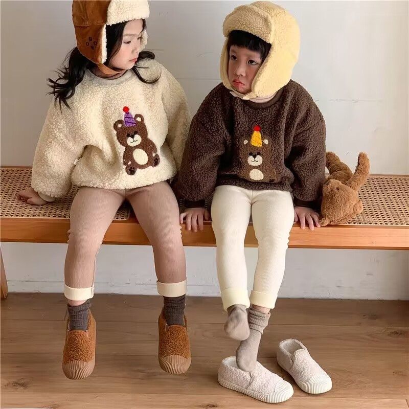 กางเกงเลกกิ้ง ผ้าฟลีซ แบบนิ่ม สวมใส่สบาย แฟชั่นฤดูหนาว สําหรับเด็กผู้หญิง อายุ 1-6 ปี - รูปที่ 5