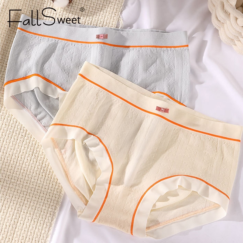 Fallsweet กางเกงชั้นใน ผ้าฝ้าย ระบายอากาศ ขนาดใหญ่ สําหรับผู้หญิง 40-70 กก.