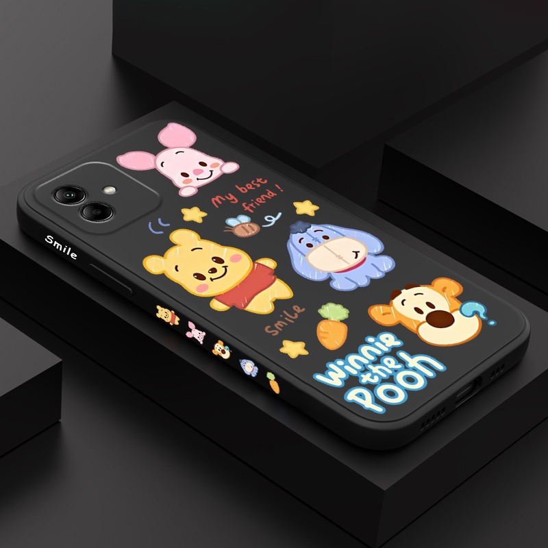 SAMSUNG Bear Buddyเคสโทรศัพท์สําหรับSamsung Galaxy A17 A07 A56 A36 A26 A16 A06 A15 A25 A35 A55 A05 A05S 4G 5Gซิลิโคนเหลวด้านข้างรูปแบบฝาครอบ