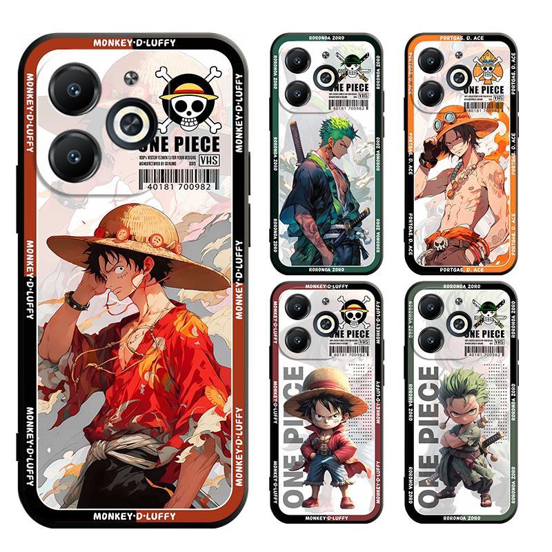 เคส infinix hot 40 40i smart 8 7 6 5 pro 4G X6525 X6515 X6511 X6836 X6528B X6837 นิ่ม ลาย onepiece luffy สําหรับ