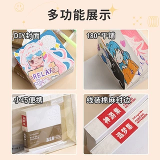 Languo สมุดวาดภาพระบายสี กระดาษแข็ง อะคริลิค หนาพิเศษ 200 แกรม ขนาดเล็ก และสะดวก DIY สําหรับวาดภาพ สเก็ตช์ สมุดวาด สมุดภาพ