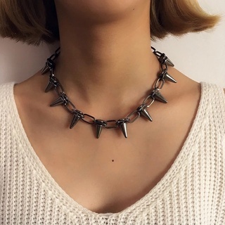 แฟชั่น Punk Harajuku สําหรับผู้หญิงผู้ชาย Spike Rivet สร้อยคอ Exaggeneration Rock Chokers ของขวัญเครื่องประดับ