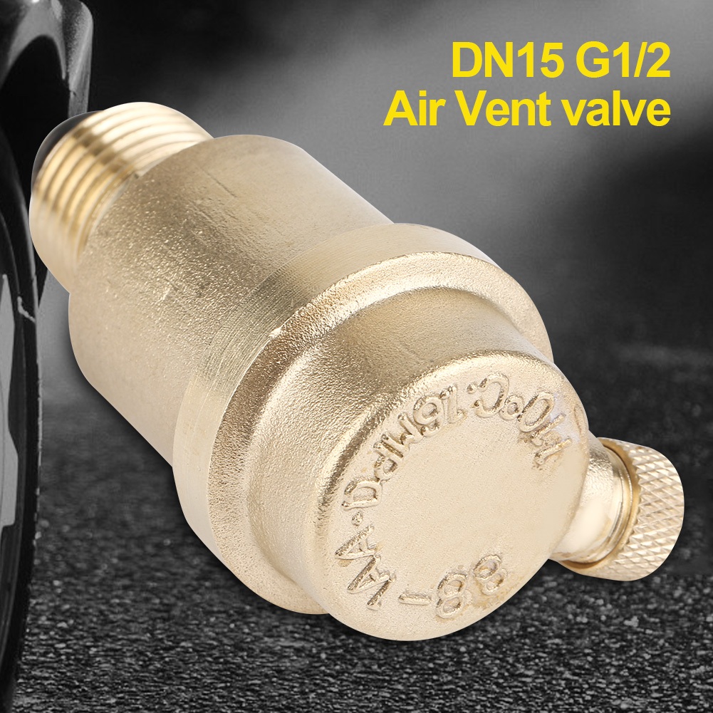 MMADAR DN15 G1/2 ทองเหลืองวาล์วระบายอากาศอัตโนมัติสำหรับเครื่องทำน้ำอุ่นพลังงานแสงอาทิตย์บรรเทาความดัน