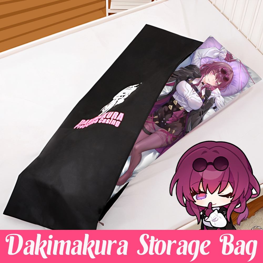 ปลอกหมอน ลายอนิเมะ Dakimakura สีดํา สําหรับเก็บหมอนเกม