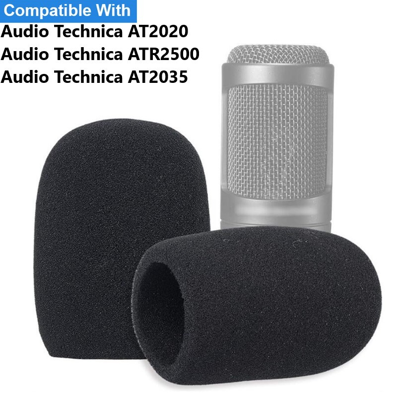 1PCS โฟมไมค์กระจกไมโครโฟน Pop Filter สําหรับ Audio Technica AT2020 ATR2500 AT2035