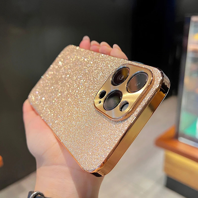 เคสป้องกันโทรศัพท์มือถือ ลายกลิตเตอร์ หรูหรา สําหรับ iphone 15 pro max 13promax 14 13 pro max 15Pro 14pro max