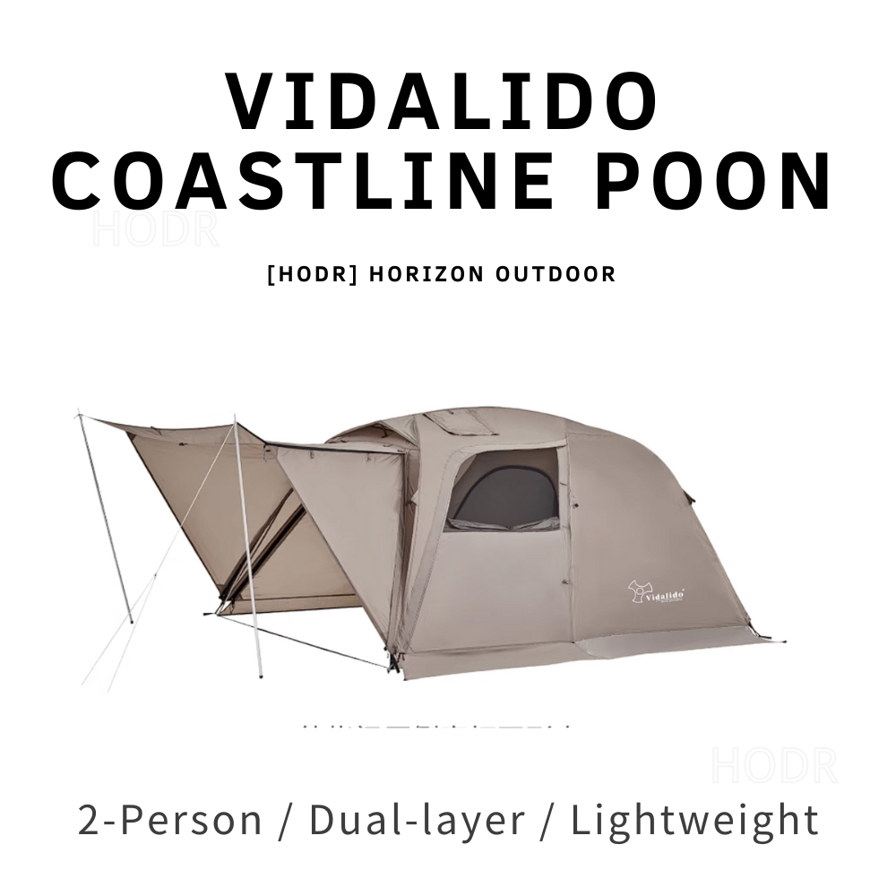 【HODR】Vidalido Coastline Poon เต็นท์ 2 คน น้ําหนักเบา พับได้ สําหรับตั้งแคมป์ วิดาลีดั้ว คูสไทน์ Coastline เต็นท์แคมป์สำหรับครอบครัว 2 คน ความเบาและขนาดย่อได้ง่าย