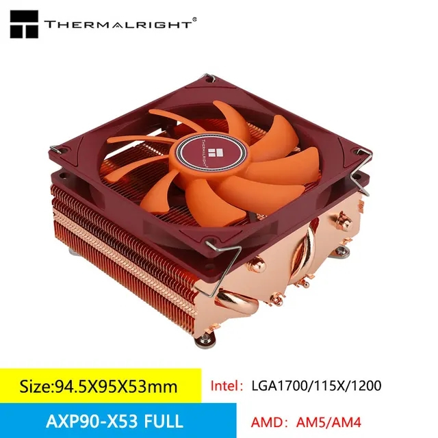 พัดลมระบายความร้อน Cpu Axp90-X53 Full Black 4 ท่อความร้อน 53 มม. 1200Amd