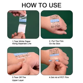 สติกเกอร์เทปกาวใส กันน้ํา ระบายอากาศ สําหรับสักร่างกาย