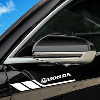 อุปกรณ์ตกแต่งรถยนต์สําหรับ Honda City Accord CR-V BR-V Jazz Fit Odyssey WR-V รถแฟชั่นส่วนบุคคลตกแต่ง Body Hood Light คิ้วหน้าต่าง PVC สติกเกอร์