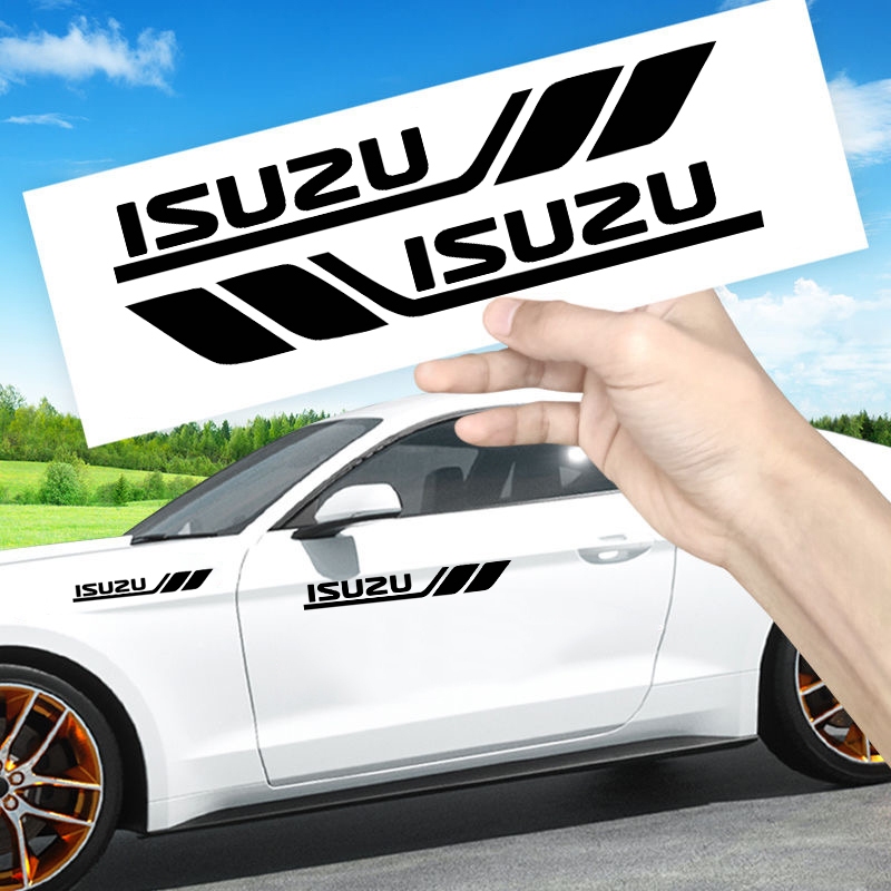 อุปกรณ์ตกแต่งรถยนต์สําหรับ Isuzu D-max Mu-x Panther Wizard Rodeo Stylus รถส่วนบุคคลแฟชั่นตกแต่ง Body Hood Light คิ้วหน้าต่าง PVC สติกเกอร์