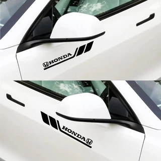 อุปกรณ์ตกแต่งรถยนต์สําหรับ Honda City Accord CR-V BR-V Jazz Fit Odyssey WR-V รถแฟชั่นส่วนบุคคลตกแต่ง Body Hood Light คิ้วหน้าต่าง PVC สติกเกอร์