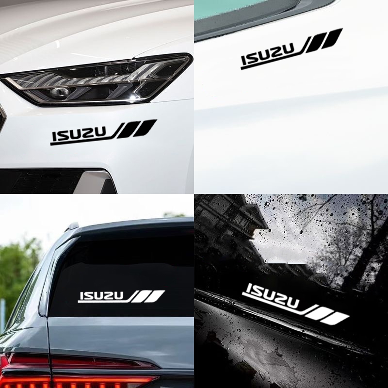 อุปกรณ์ตกแต่งรถยนต์สําหรับ Isuzu D-max Mu-x Panther Wizard Rodeo Stylus รถส่วนบุคคลแฟชั่นตกแต่ง Body Hood Light คิ้วหน้าต่าง PVC สติกเกอร์ - รูปที่ 5