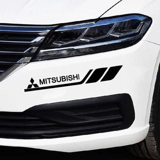 อุปกรณ์ตกแต่งรถยนต์สําหรับ Mitsubishi X-pander Outlander Pajero L200 L300 Triton Galant รถส่วนบุคคลแฟชั่นตกแต่ง Body Hood Light คิ้วหน้าต่าง PVC สติกเกอร์
