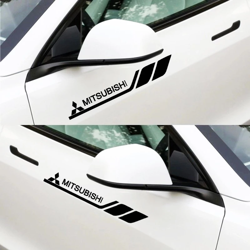อุปกรณ์ตกแต่งรถยนต์สําหรับ Mitsubishi X-pander Outlander Pajero L200 L300 Triton Galant รถส่วนบุคคลแฟชั่นตกแต่ง Body Hood Light คิ้วหน้าต่าง PVC สติกเกอร์