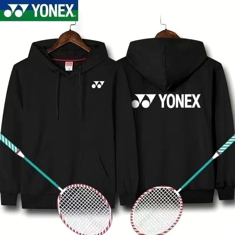 Yonex เสื้อแจ็กเก็ตแขนยาว มีฮู้ด ผ้าฝ้าย และผ้ากํามะหยี่ แฟชั่นฤดูใบไม้ร่วง และฤดูหนาว สําหรับเล่นกีฬาแบดมินตัน