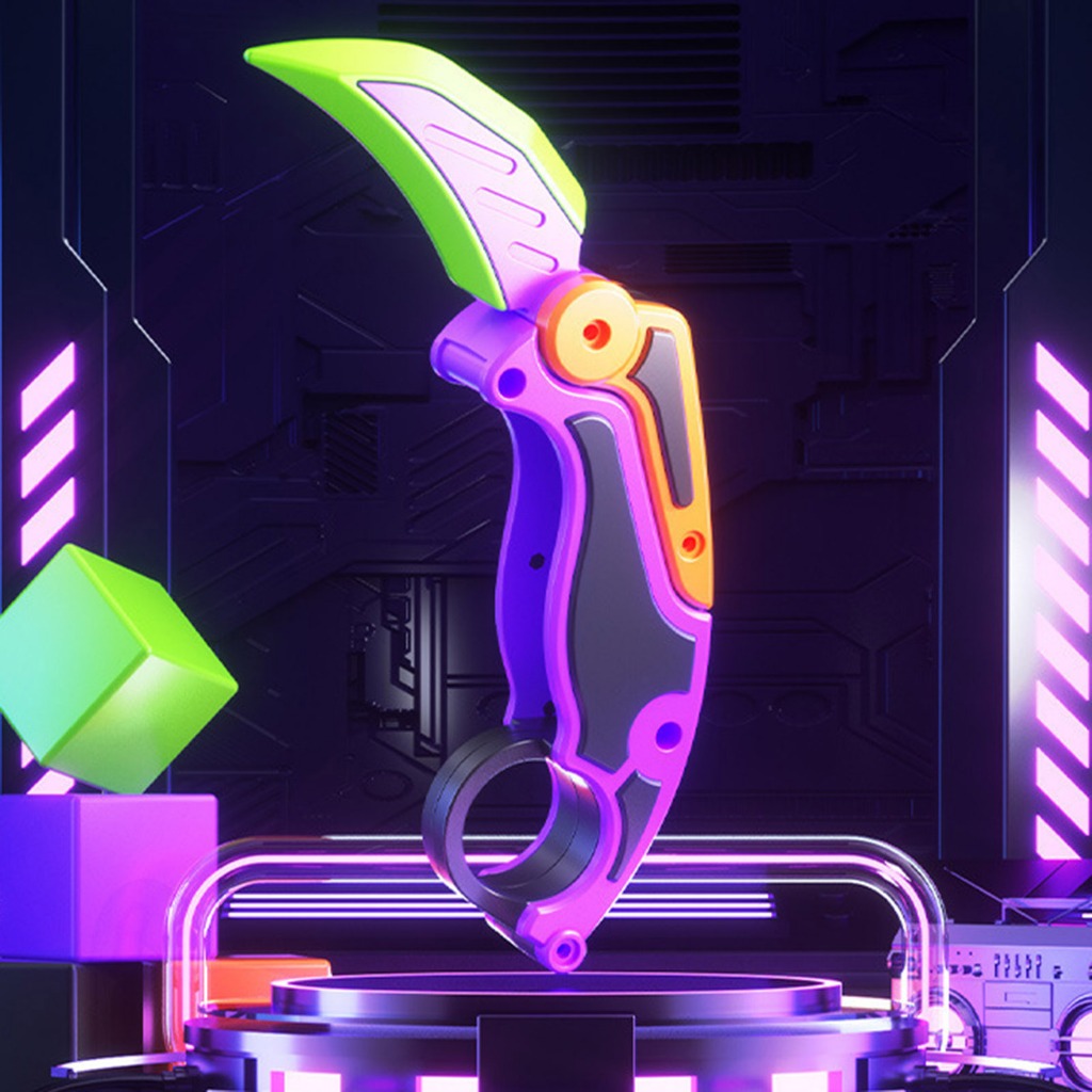 ของเล่นฟิดเจ็ตมีดพับ รูปทรงผีเสื้อ แครอท 3D แรงโน้มถ่วง ประเภทผลักดันด่วน