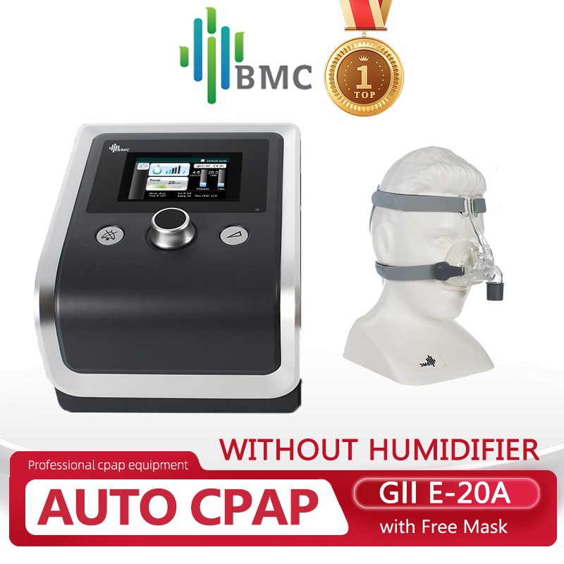 Bmc GII E-20A เครื่องทํา CPAP อัตโนมัติ APAP ไม่มีเครื่องทําความชื้น สําหรับการนอนหลับ และป้องกันการนอนกรน ด้วย S/M/L 3 ขนาด หน้ากากปิดจมูก ทําให้นอนหลับสบาย