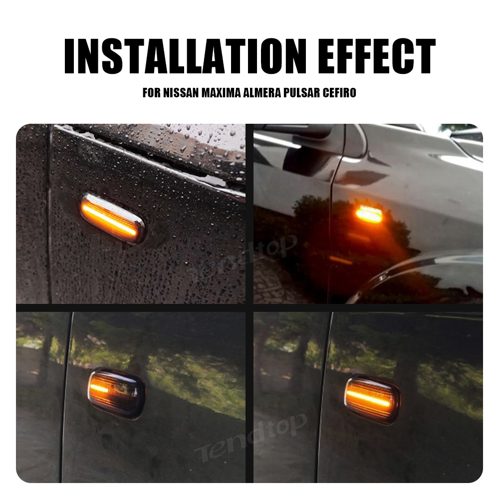 หลอดไฟเลี้ยวไดนามิก LED สําหรับ Nissan Maxima Almera N15 Pulsar N15 Cefiro A32 1995-2000 2 ชิ้น - รูปที่ 3