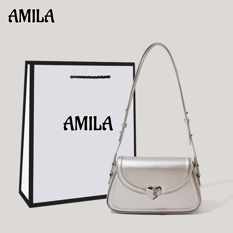 Amila กระเป๋าสะพายไหล่ ใต้วงแขน หัวเข็มขัดแม่เหล็ก แฟชั่นสไตล์ฝรั่งเศส ระดับไฮเอนด์ สําหรับผู้หญิง