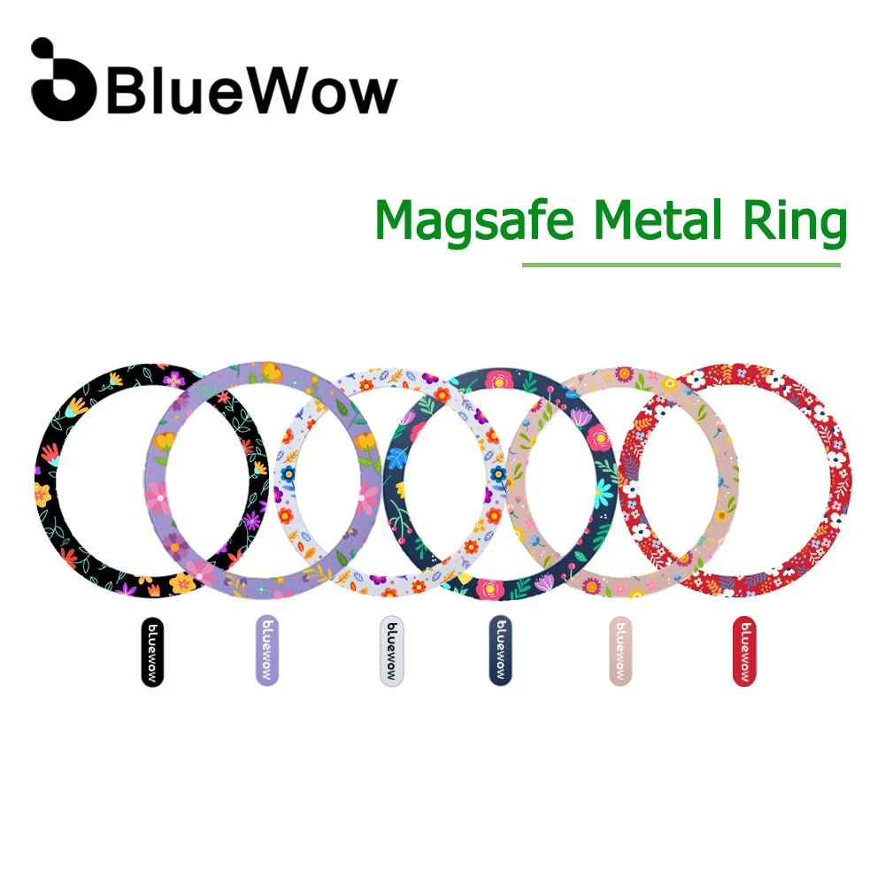Bluewow สติกเกอร์แหวนโลหะ มีกาวในตัว อุปกรณ์เสริม สําหรับชาร์จโทรศัพท์ไร้สาย