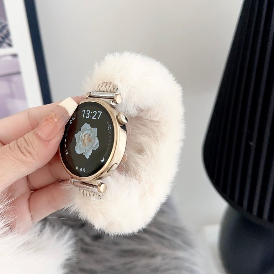 Fluffy Elastic Cony Hair สาย huawei watch gt 5 pro สายนาฬิกา huawei watch gt 4 สาย Huawei watch GT 4 Strap สาย huawei watch gt4 Bracelet Huawei watch GT4 Strap GT3/gt2pro Amazfit Bip 5 Strap Amazfit Bip 3 Band GTS 4 MINI สายนาฬิกา huawei watch gt 5 สาย