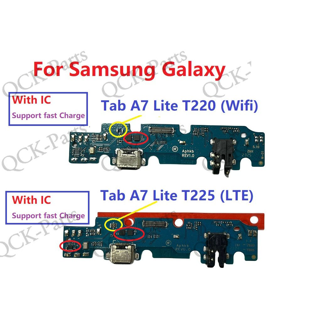 ใหม่ บอร์ดเชื่อมต่อสายชาร์จ USB พอร์ตชาร์จไมโครโฟน สําหรับ Samsung Galaxy Tab A7 Lite T220 T225 SM-T225 SM-T220