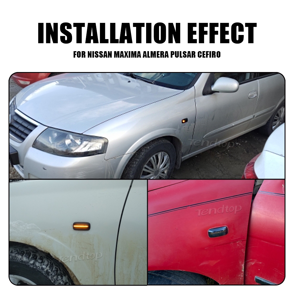 หลอดไฟเลี้ยวไดนามิก LED สําหรับ Nissan Maxima Almera N15 Pulsar N15 Cefiro A32 1995-2000 2 ชิ้น - รูปที่ 4