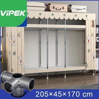 Vipek ตู้ใส่เสื้อผ้า ตู้ผ้าเหล็ก ท่อขนาด20มม ข้อต่อโลหะเจือ แข็งแรงทนทาน รับน้ำหนักได้ 600กก.