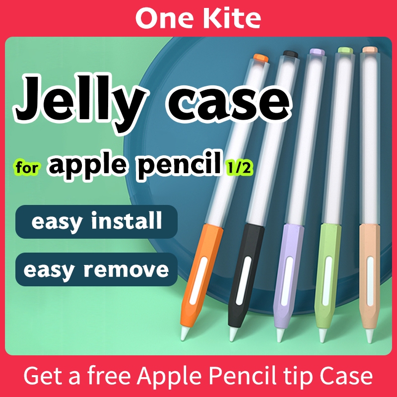 ใหม่ Shop กระเป๋าดินสอ โปร่งแสง สีพื้น สําหรับ Apple Pencil 2gen