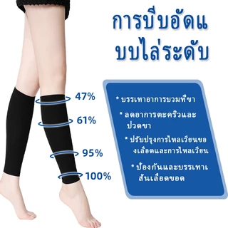 ขนาดใหญ่ขนาด S-5XL วิ่งการบีบอัดลูกวัวแขน Unisex 30-40mmHg Toeless Medical ถุงเท้าหลอดเลือดดำขอดระดับ 3 การบีบอัด